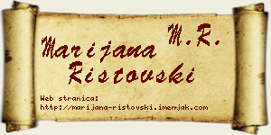 Marijana Ristovski vizit kartica